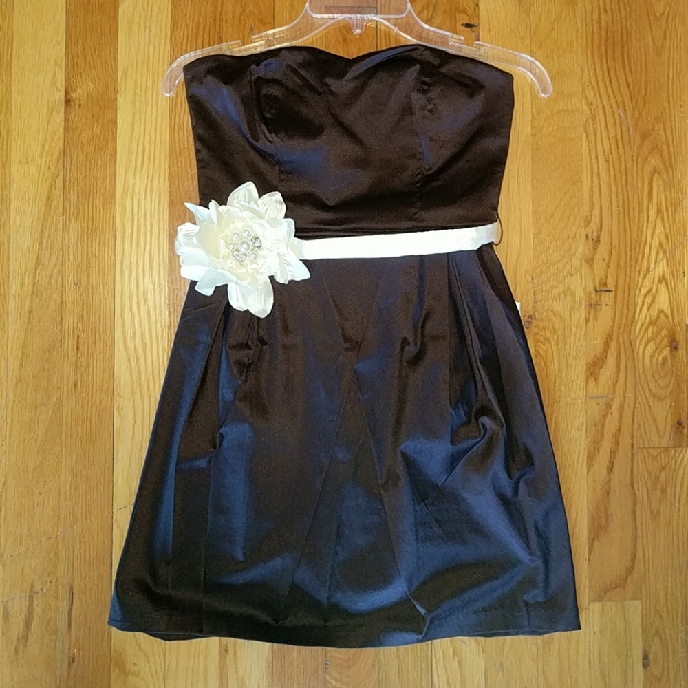 Strapless Brown Dress